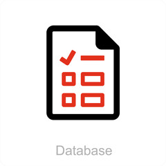 Sticker - Database and Big data icon concept