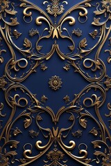 Wall Mural - Abstract Arabesque Opulence, A Luxurious and Decorative Background, Celebrating the Elegance of Arabesque Design in an Abstract Form.