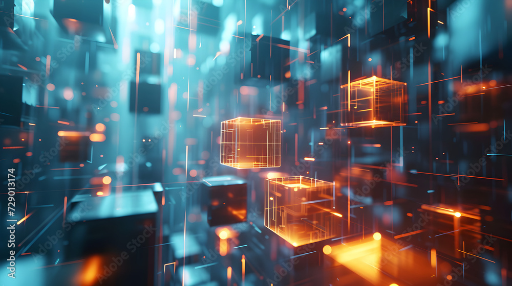 AI cubes, merging the principles of cubism with technological ...