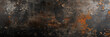 Aged rusted metal texture with peeling paint, suitable as a background or grunge design element, background with a place for text