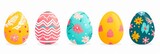 Fototapeta  - AI generated illustration of colorful Easter eggs