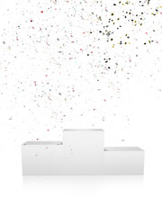 Wall Mural - white winners podium. pedestal. spotlight, transparent background