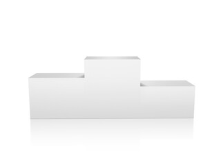 Wall Mural - white winners podium, transparent background