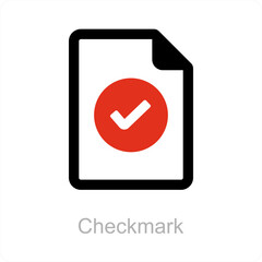 Sticker - checkmark and accept icon concept