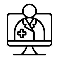 Sticker - Telemedicine Icon