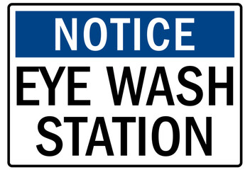 Wall Mural - Eye wash station sign