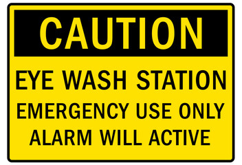 Wall Mural - Eye wash station sign