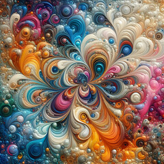   innovative frosting patterns influenced by abstract  textures and color palettes