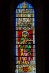 Wall Mural - Stained Glass Mosaic at Saint Pierre Cathedral in Geneva, Switzerland