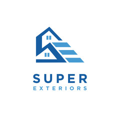 Poster - exterior logo with letter SE concept