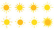 © Abdurrohim Husain - set of sun vector collection on a white background. children drawing doodle.