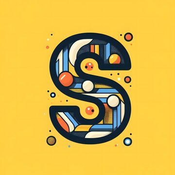 S typography, s logo ai vector illustration