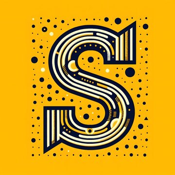 S typography, s logo ai vector illustration