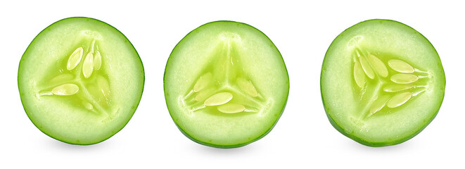 Sticker - cucumber isolated on white background