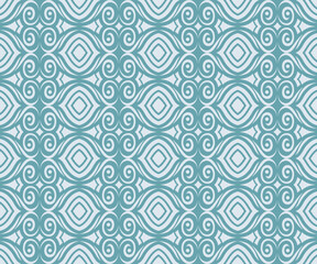 Poster - A Beautiful Pattern illustration Fashion Element Texture background. multicolored monochore blue. tibal symmetric shapes.
