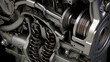 gears replacement of the timing belt in the engine, abstract background texture of the mechanism of the car engine fictional graphics