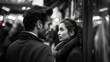 © SashaMagic - Portrait of a couple in love on a city street.