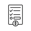 © pixel Btyess - invoice icon with white background vector stock illustration