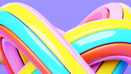 Poster - 3d illustration of a minimalism geometry composition.  Abstract theme for trendy designs.