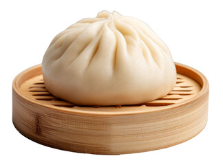 chinese steam bun isolated on white background
