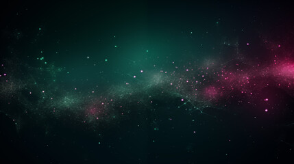 abstract particle background dark green and pink