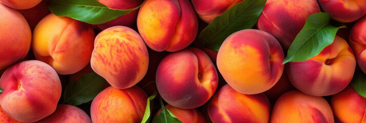 Wall Mural - fresh peach product promotion background 