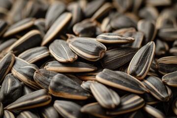 Sunflower seeds texture background. Generative AI