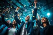 © Yuliia - Celebration in office party diverse employees men women colleagues having fun meeting smiling festivity corporate event businessman teamwork confetti celebrating business achievements cooperation