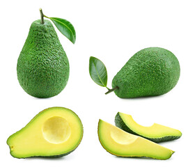 Wall Mural - Fresh organic avocado isolated