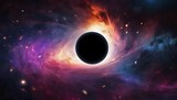 Fototapeta  - Black hole on the background of space