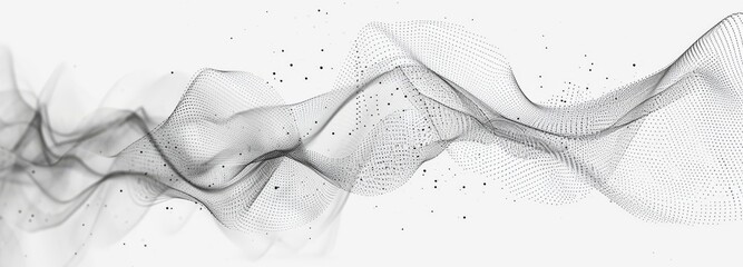 Poster - Vector abstract network of lines in grids and points on white background
