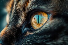 A Close-up View Of A Cat's Eye With A Blurred Background. This Image Can Be Used To Depict The Beauty And Mystery Of Feline Eyes. Perfect For Cat Lovers Or For Illustrating Animal Anatomy