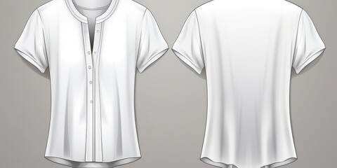 Poster - Two white shirts hanging on hangers. Suitable for fashion and clothing concepts