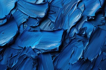 Poster - Blue paint close-up on a wall. Suitable for interior design and home improvement projects