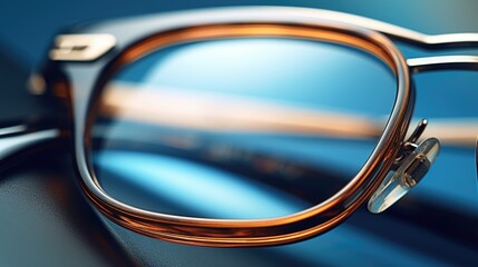 Poster - Glasses sitting on top of a table. Versatile image for various themes and concepts