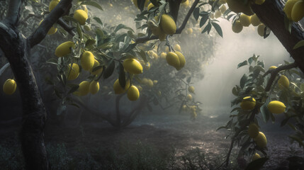 lemon tree wonderland featuring soft fog and diffused light