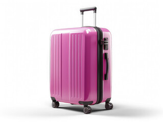 big  travel suitcase on transparent background, PNG