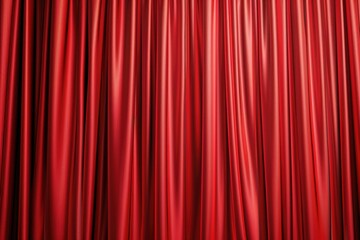 Poster - A close-up view of a vibrant red curtain against a dark black background. This image can be used for various creative projects