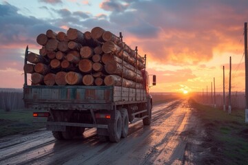 Wall Mural - Logging industry photo