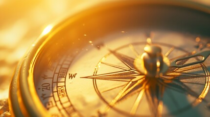 Leinwandbilder - Business navigate recovery, Abstract, The compass navigate for businessmen to resume business growth in the economic crisis, Rethink, Reinvent and Recover. : Generative AI