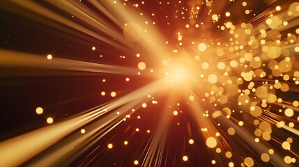 Leinwandbilder - Technology screen with abstract high speed technology POV motion blur : Generative AI