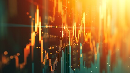 Poster - Stock market or forex trading graph in graphic concept with copyspace suitable for financial investment or Economic trends business idea and all art work design. Abstract finance backg : Generative AI