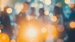 © Generative AI - Defocused bokeh effect positive concept background of unrecognizable people diverse business team meeting of young professionals corporate startup : Generative AI