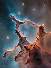 Wall Mural - photo of jet in carina nebula, composed of gas and dust