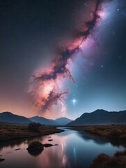 Wall Mural - photo of river of spirits fictional nebula