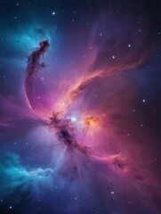 Wall Mural - photo of colorful space galaxy cloud nebula, stary night cosmos, universe science astronomy, superno