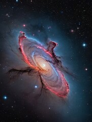 Wall Mural - photo of space cosmic background of supernova nebula and stars field