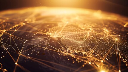 Fototapete - Global network internet Concept. : Generative AI