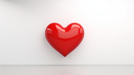 Aufkleber - Heart in the form on a white background. Generative AI