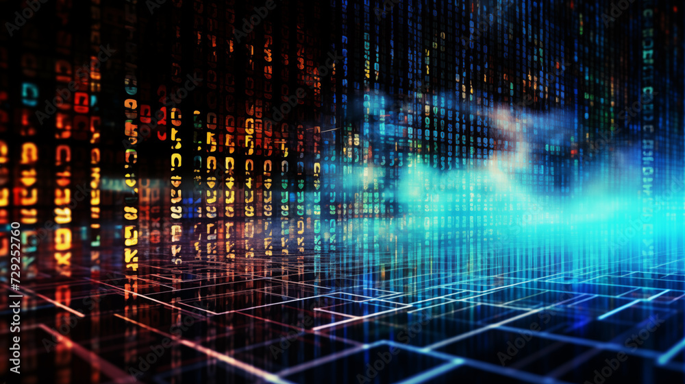 Stock-Illustration „Binary code with digital effects wallpaper or ...